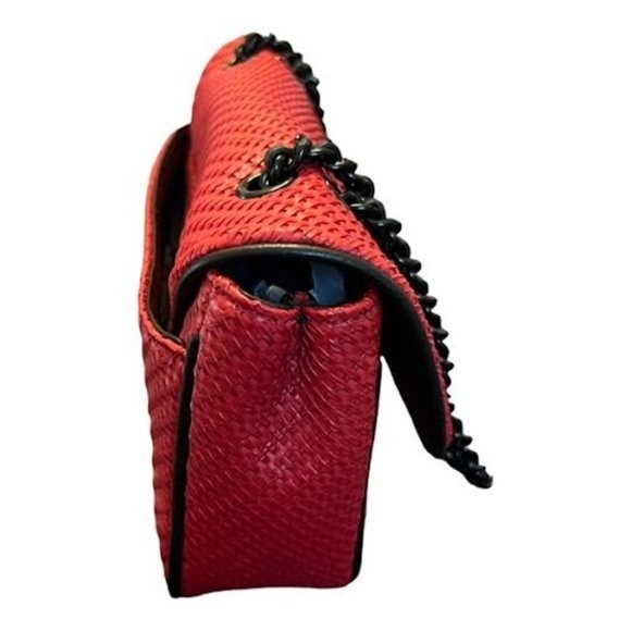 NWOT Karl Lagerfeld Agyness Shoulder Bag in Crimson Red - Picture 5 of 9